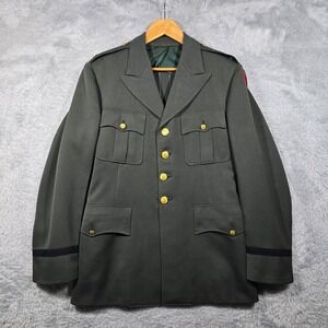 Vintage US Army Green Dress Uniform‎ Jacket Coat Gold Buttons Menswear